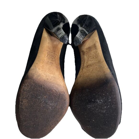 Jimmy Choo Suede Leather Studded Ankle Strap Stiletto Heels 40.5 (IT) Made Italy - Picture 8 of 13